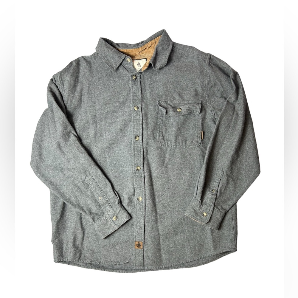 Legendary whitetails flannel gray button up Large